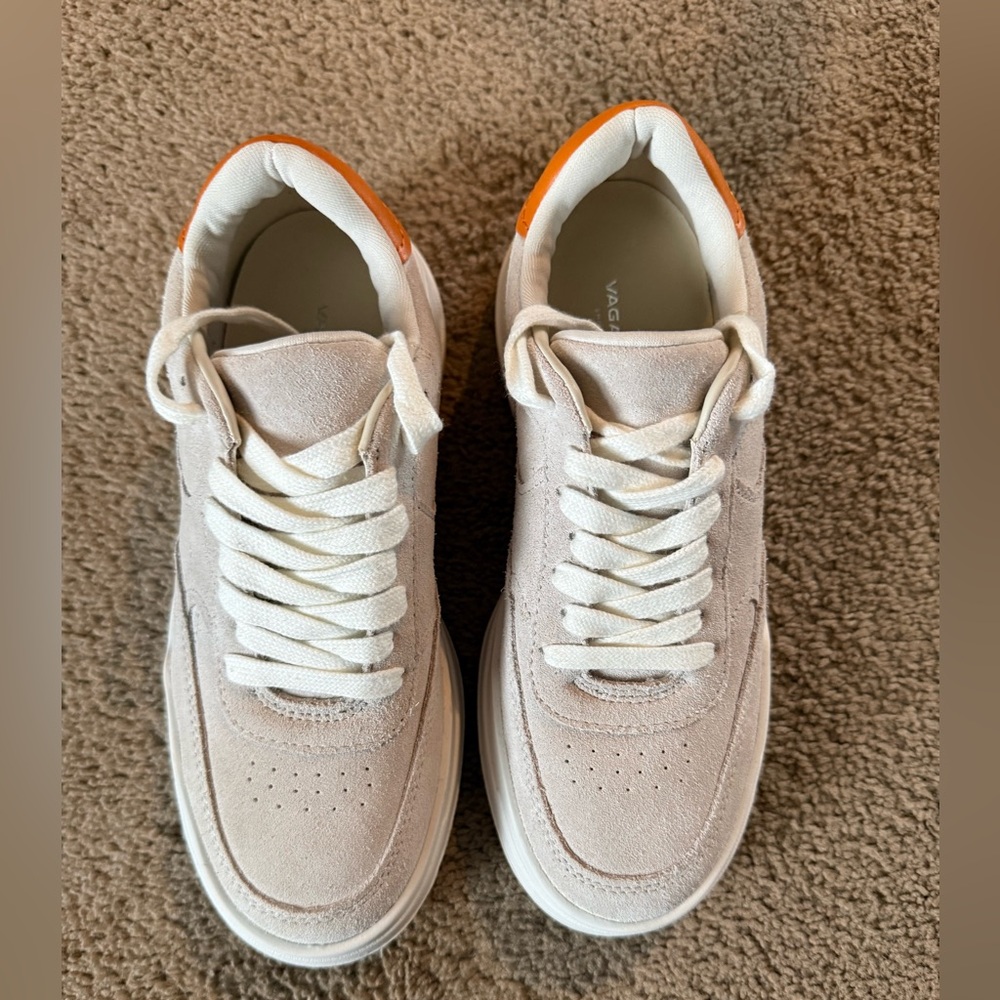 Beige Vagabond Sneakers with Orange Accents
NWOT